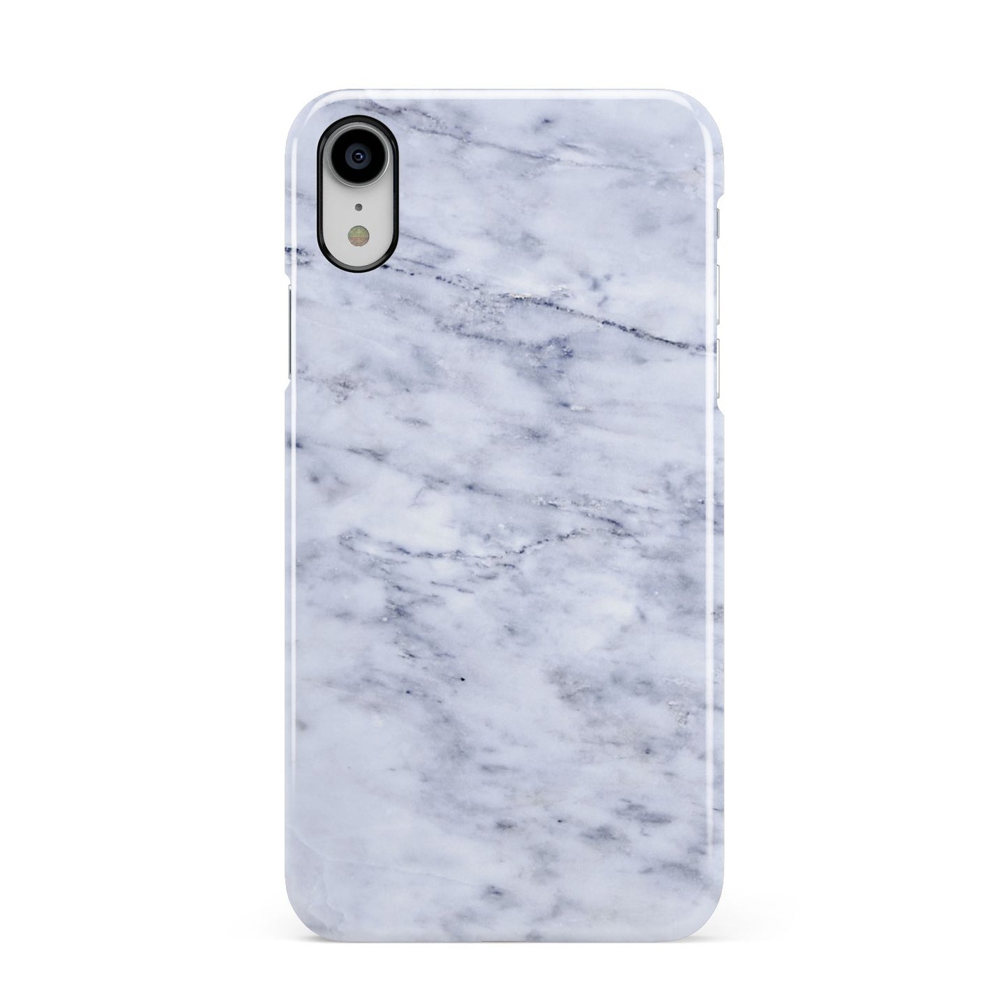 Faux Carrara Marble Print Apple iPhone XR White 3D Snap Case