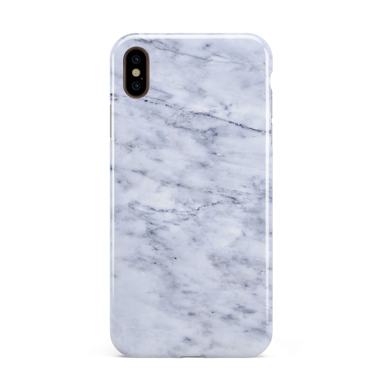 Faux Carrara Marble Print Apple iPhone Xs Max 3D Tough Case