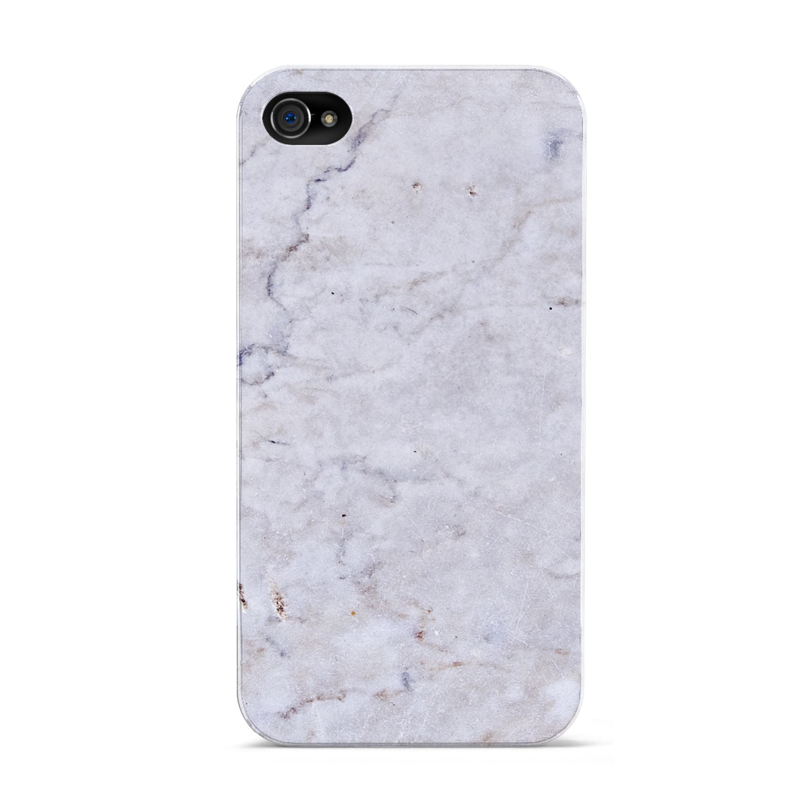 Faux Carrara Marble Print Grey Apple iPhone 4s Case