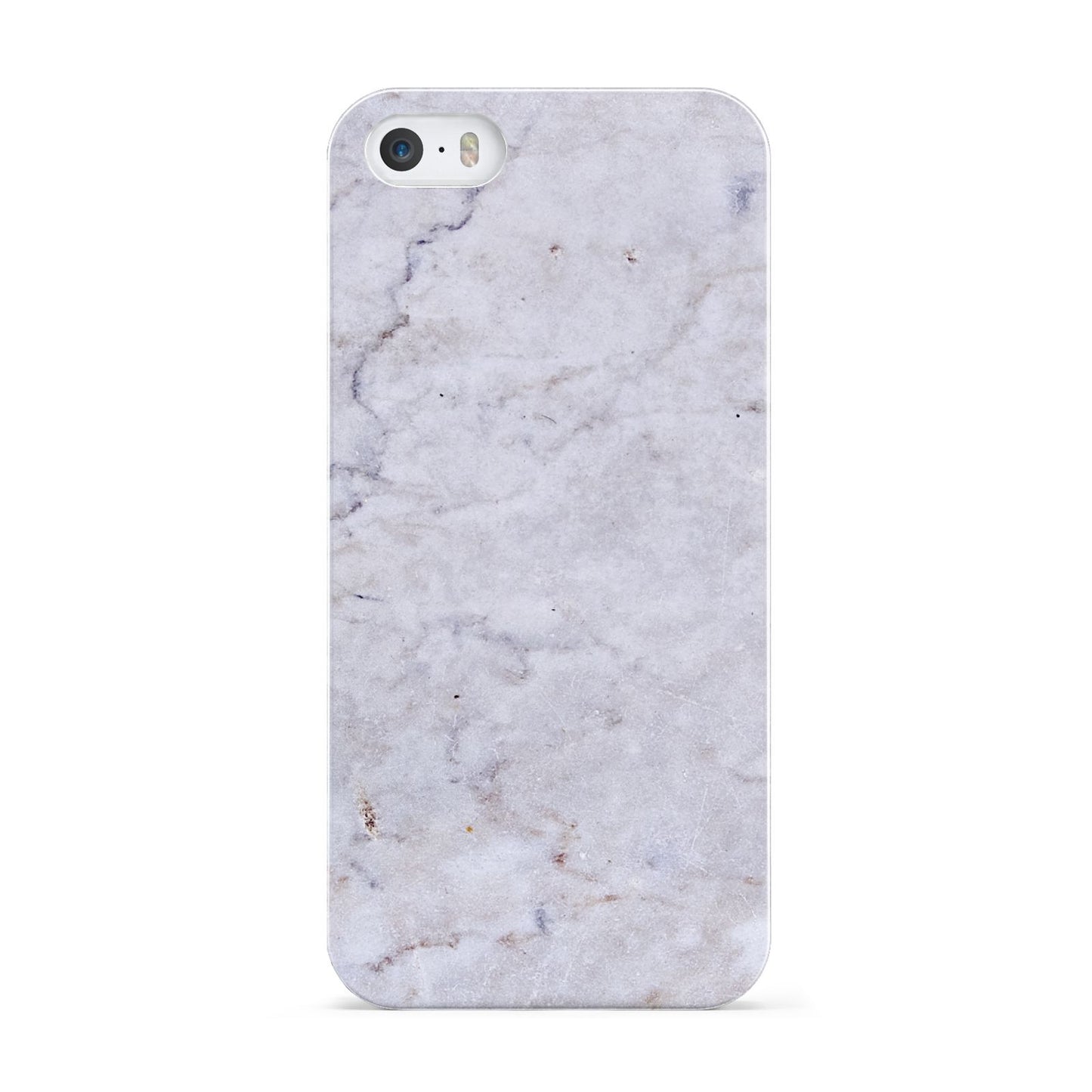 Faux Carrara Marble Print Grey Apple iPhone 5 Case