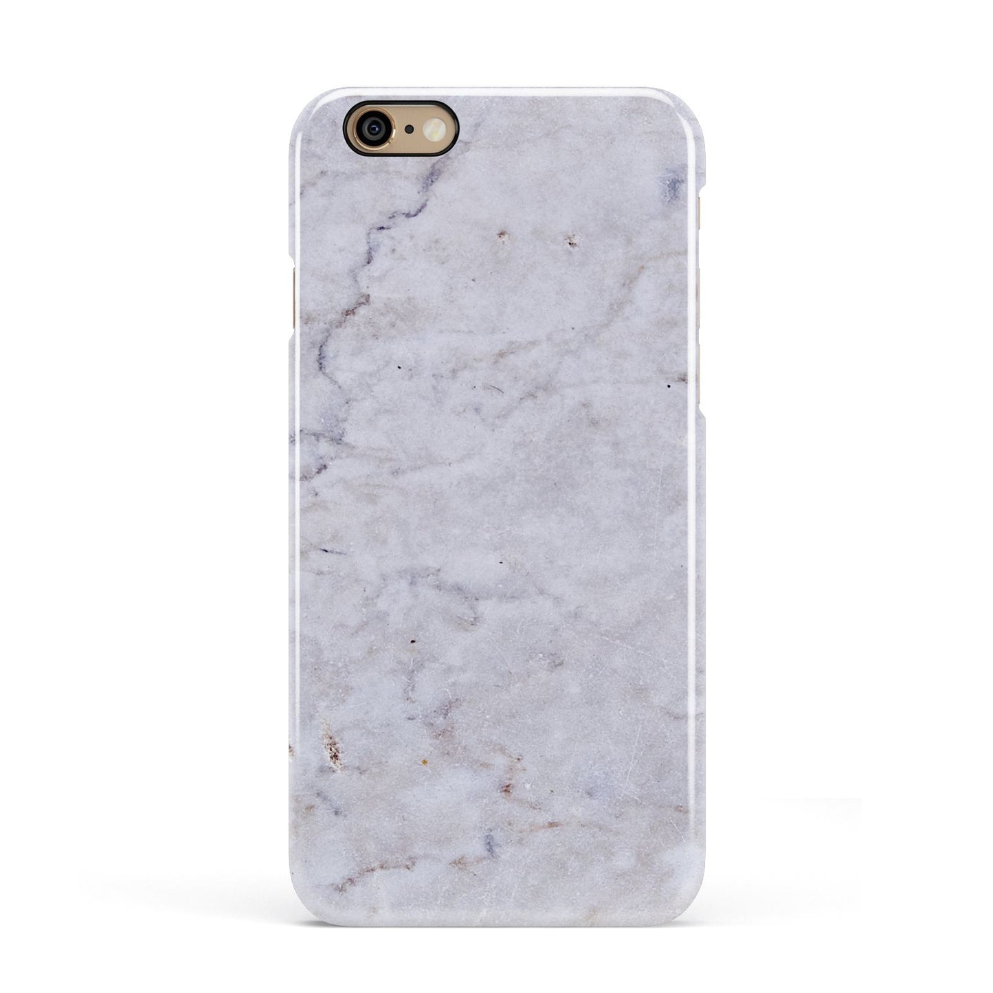 Faux Carrara Marble Print Grey Apple iPhone 6 3D Snap Case