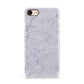 Faux Carrara Marble Print Grey Apple iPhone 7 8 3D Snap Case