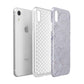 Faux Carrara Marble Print Grey Apple iPhone XR White 3D Tough Case Expanded view
