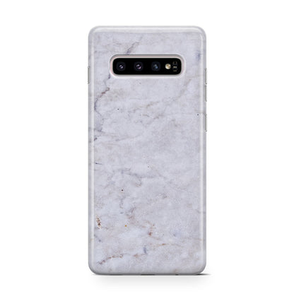 Faux Carrara Marble Print Grey Samsung Galaxy S10 Case