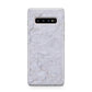 Faux Carrara Marble Print Grey Samsung Galaxy S10 Plus Case