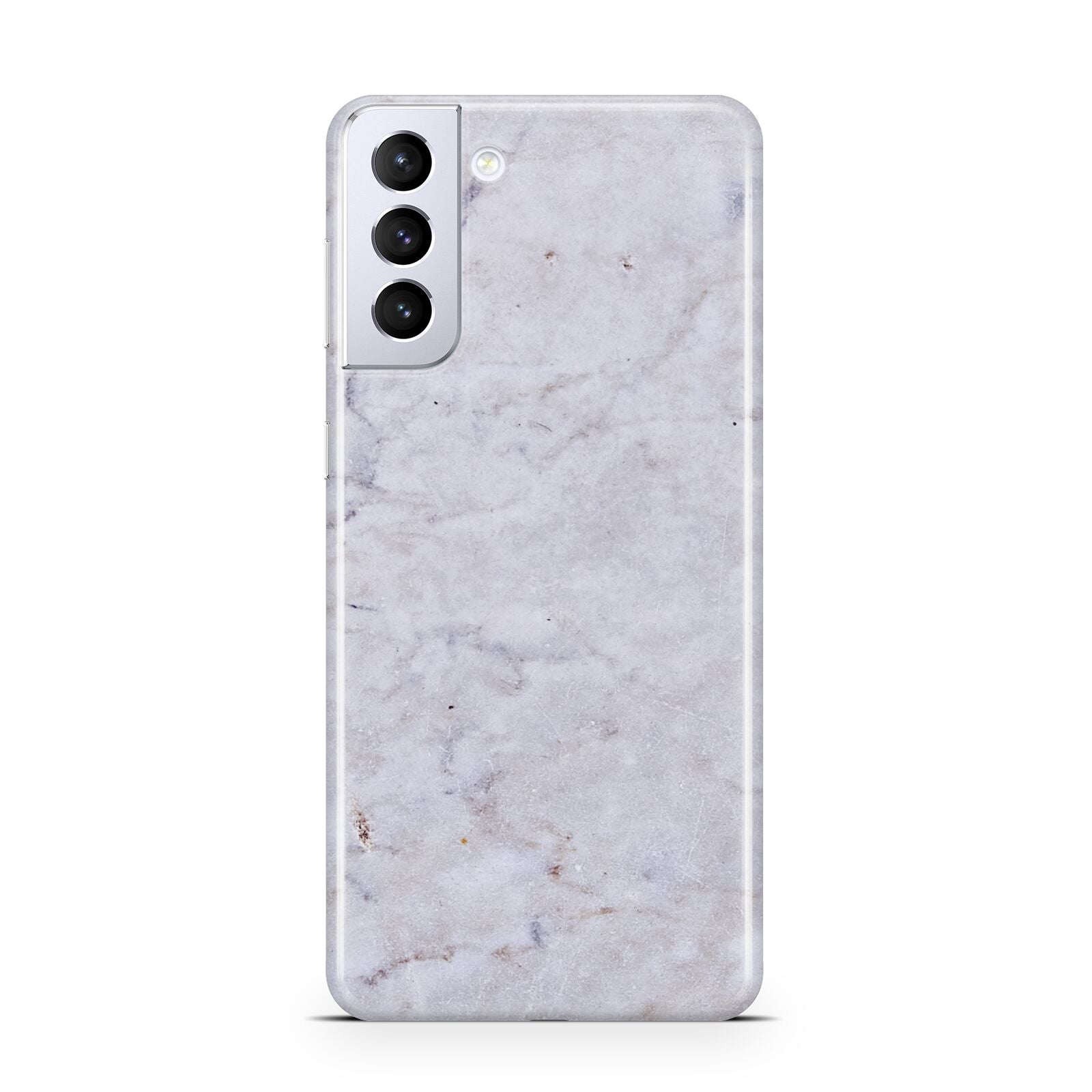 Faux Carrara Marble Print Grey Samsung S21 Plus Phone Case