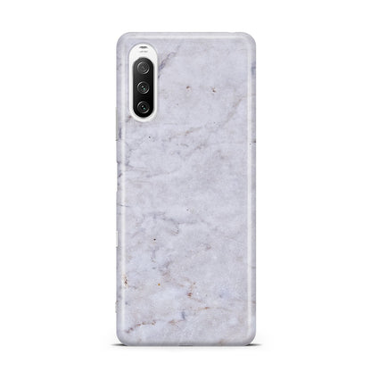 Faux Carrara Marble Print Grey Sony Xperia 10 III Case