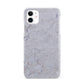 Faux Carrara Marble Print Grey iPhone 11 3D Snap Case