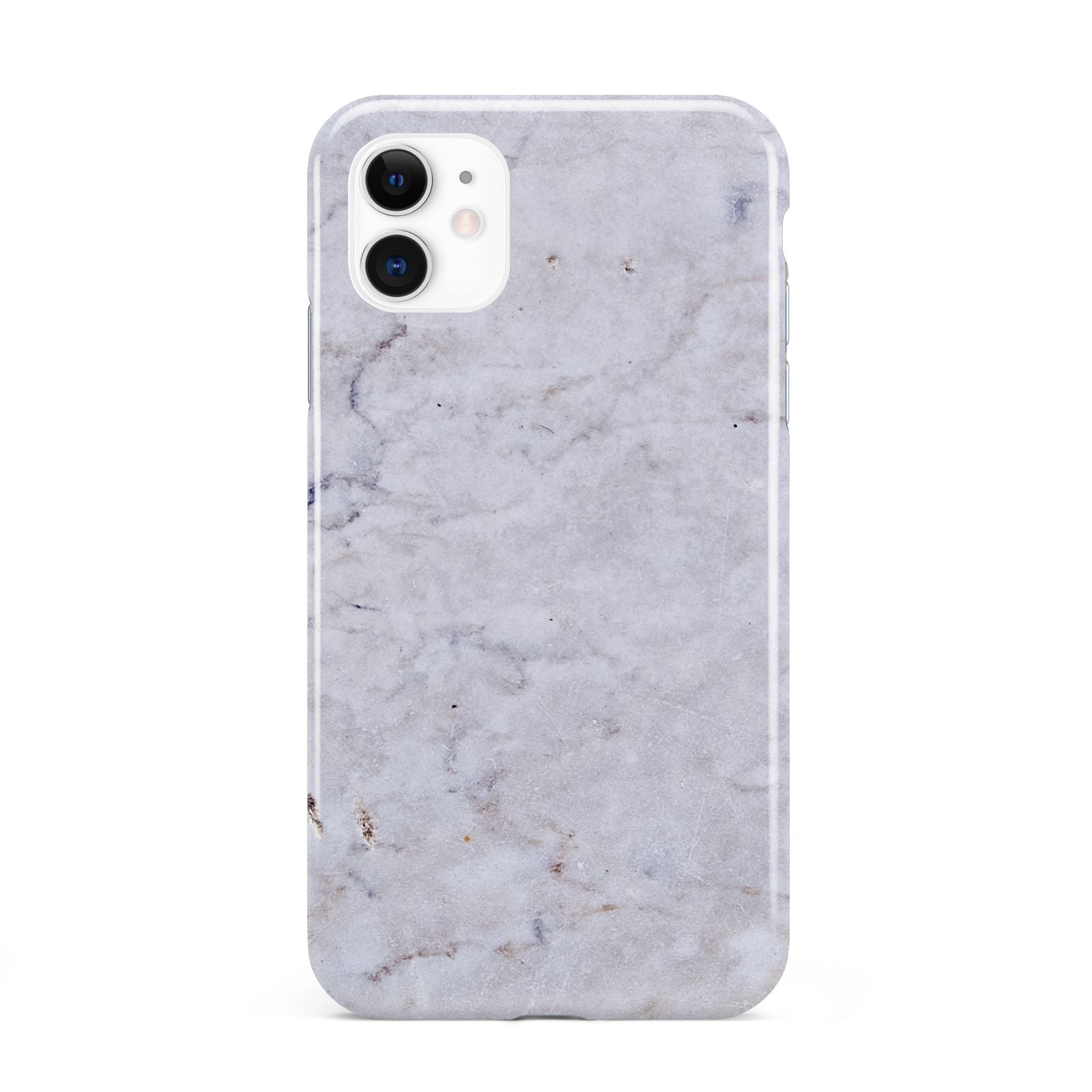 Faux Carrara Marble Print Grey iPhone 11 3D Tough Case