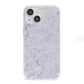 Faux Carrara Marble Print Grey iPhone 13 Mini Clear Bumper Case