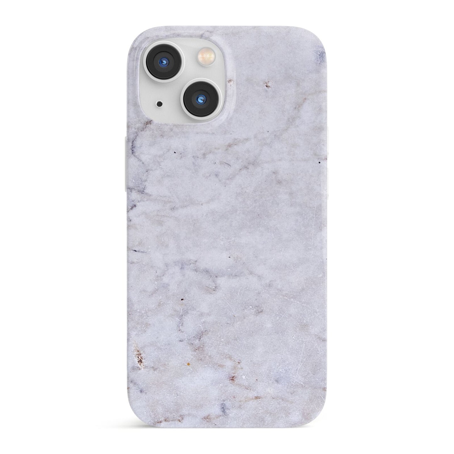 Faux Carrara Marble Print Grey iPhone 13 Mini Full Wrap 3D Snap Case