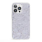 Faux Carrara Marble Print Grey iPhone 13 Pro Clear Bumper Case
