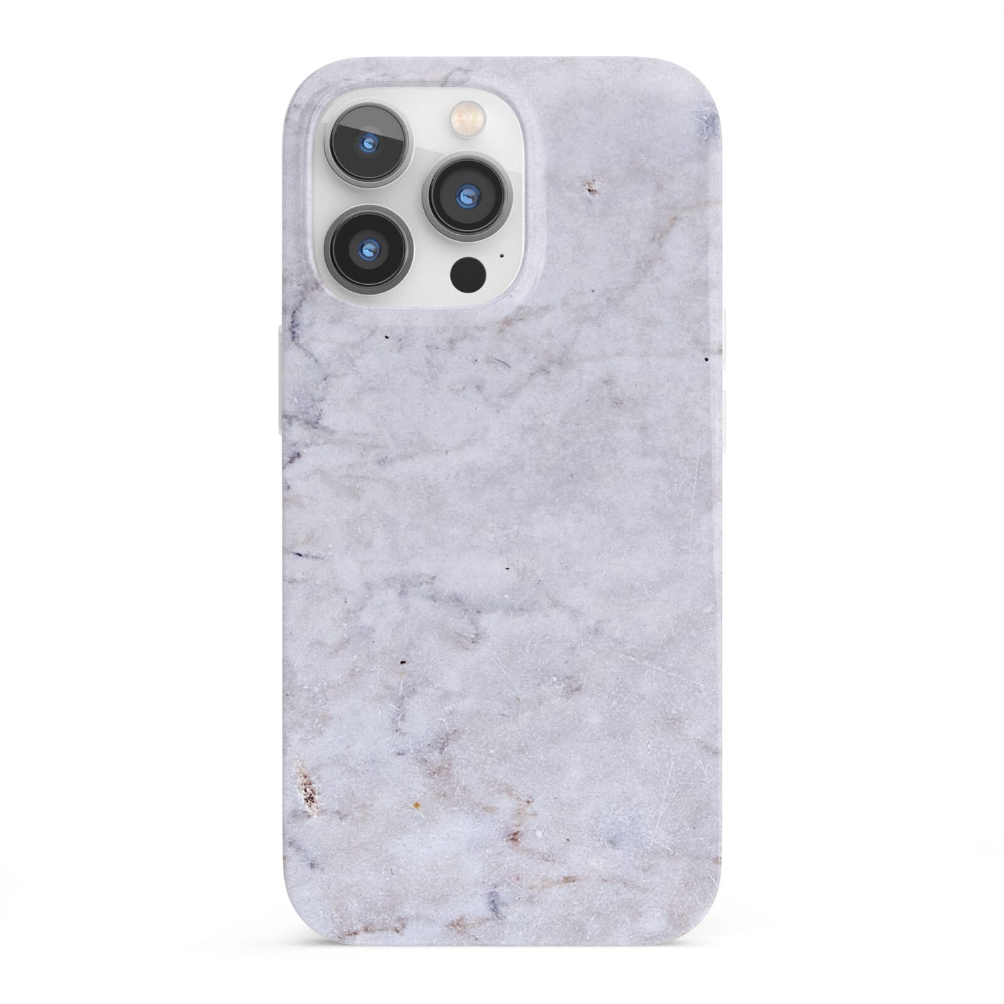 Faux Carrara Marble Print Grey iPhone 13 Pro Full Wrap 3D Snap Case