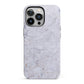 Faux Carrara Marble Print Grey iPhone 13 Pro Full Wrap 3D Tough Case