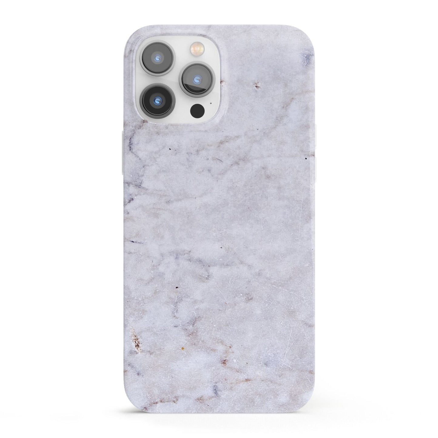 Faux Carrara Marble Print Grey iPhone 13 Pro Max Full Wrap 3D Snap Case