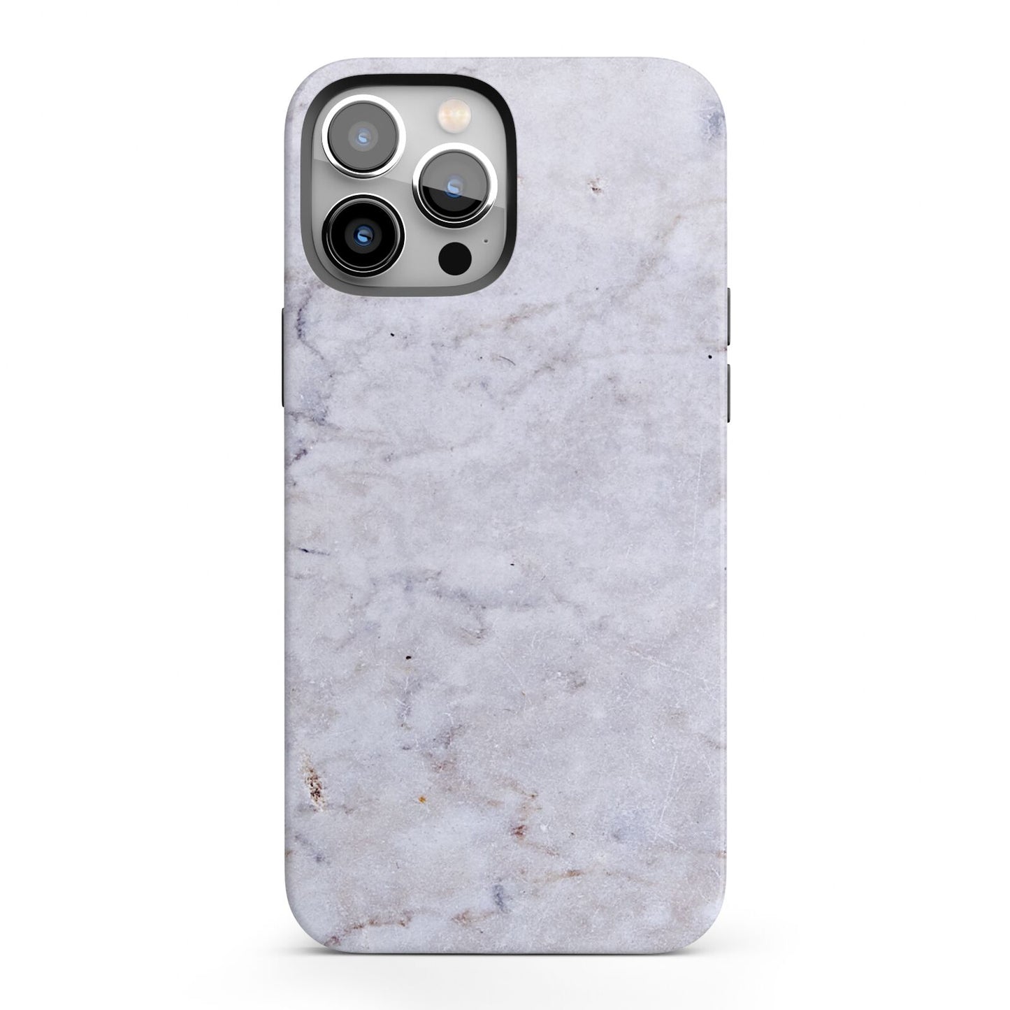 Faux Carrara Marble Print Grey iPhone 13 Pro Max Full Wrap 3D Tough Case