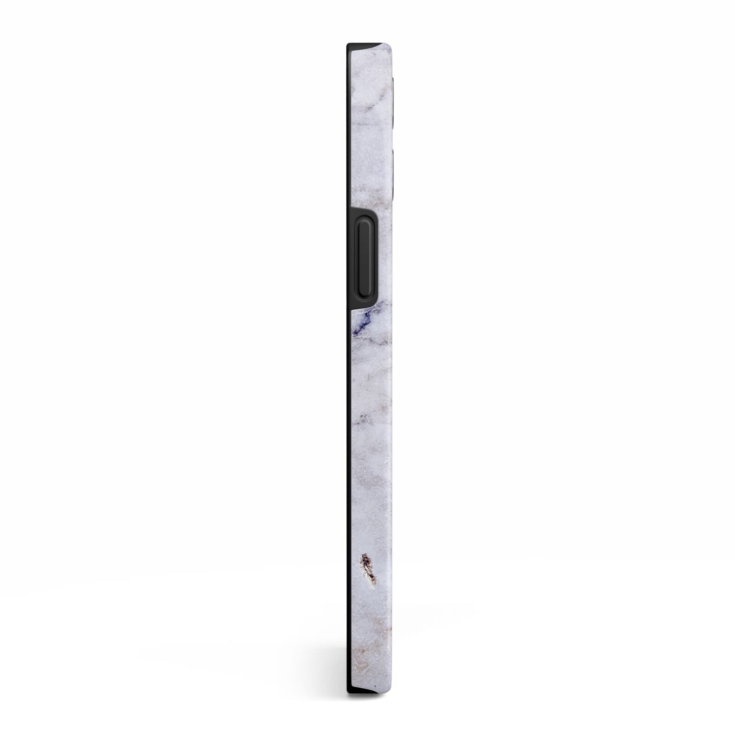 Faux Carrara Marble Print Grey iPhone 13 Pro Max Side Image 3D Tough Case