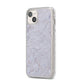 Faux Carrara Marble Print Grey iPhone 14 Plus Glitter Tough Case Starlight Angled Image
