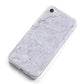 Faux Carrara Marble Print Grey iPhone 8 Bumper Case on Silver iPhone Alternative Image