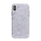 Faux Carrara Marble Print Grey iPhone X Bumper Case on Silver iPhone Alternative Image 1