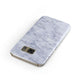 Faux Carrara Marble Print Samsung Galaxy Case Front Close Up