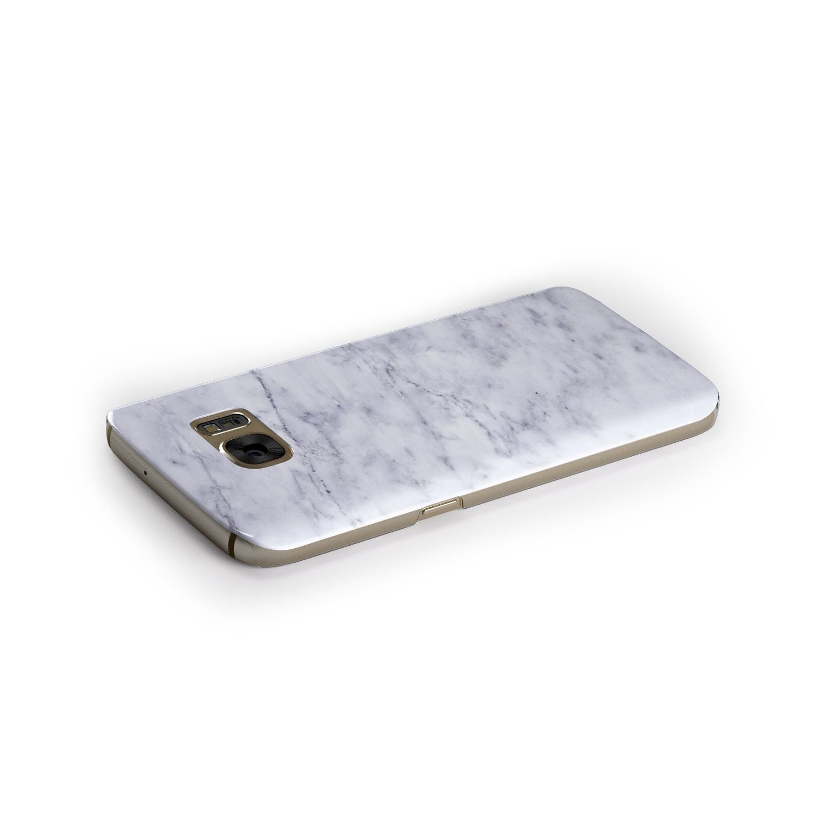 Faux Carrara Marble Print Samsung Galaxy Case Side Close Up