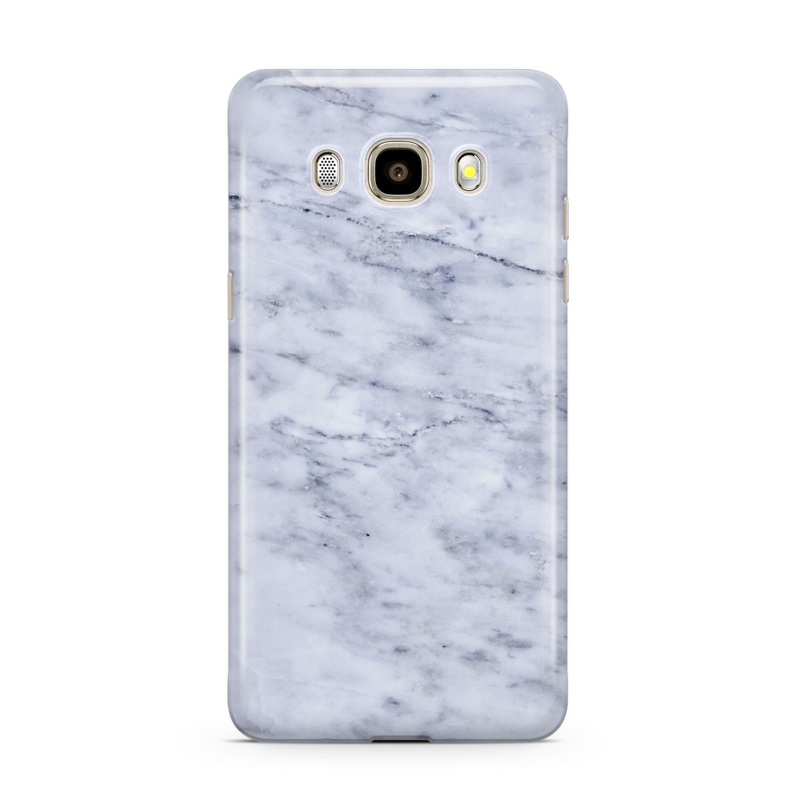 Faux Carrara Marble Print Samsung Galaxy J7 2016 Case on gold phone