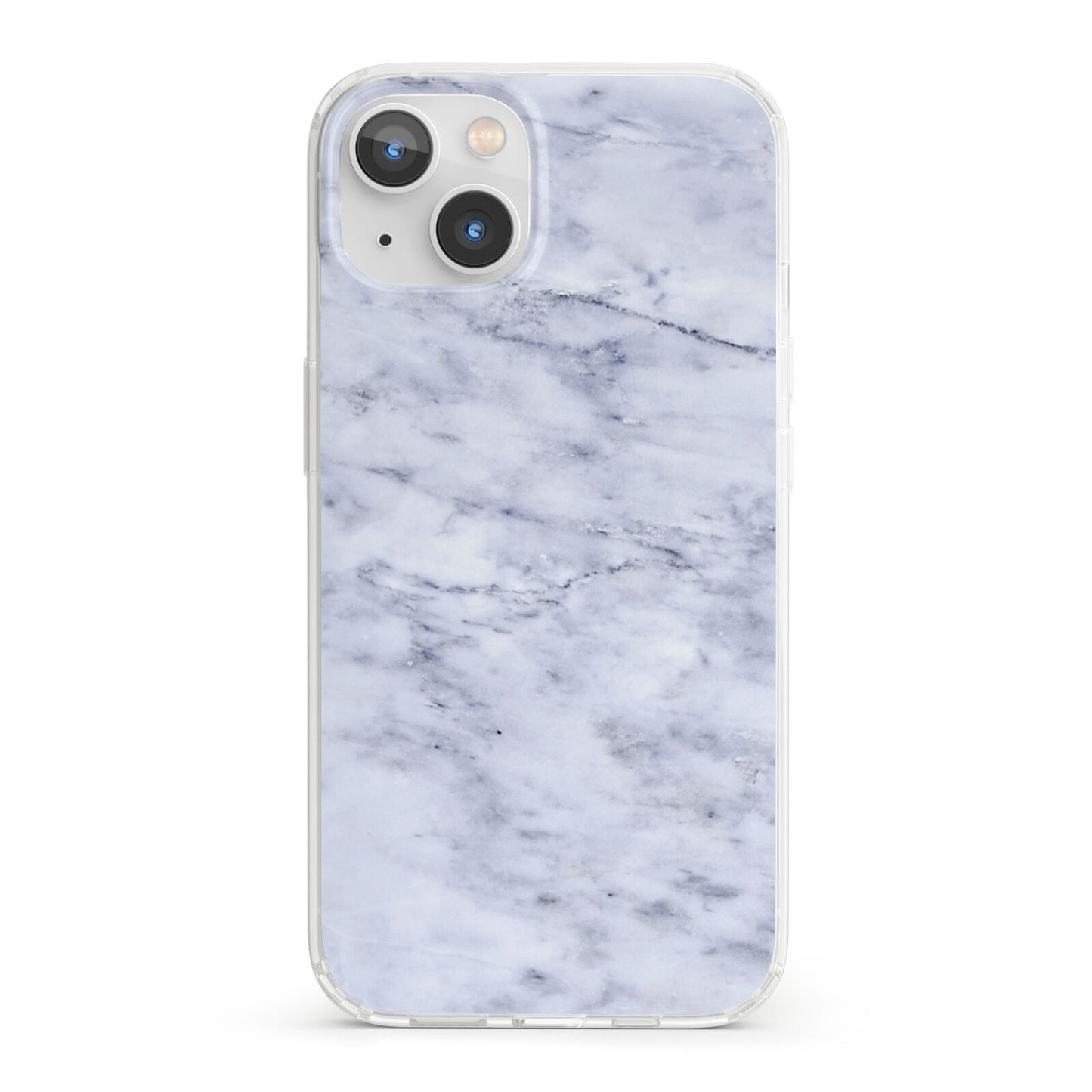 Faux Carrara Marble Print iPhone 13 Clear Bumper Case