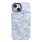 Faux Carrara Marble Print iPhone 13 Mini Full Wrap 3D Tough Case