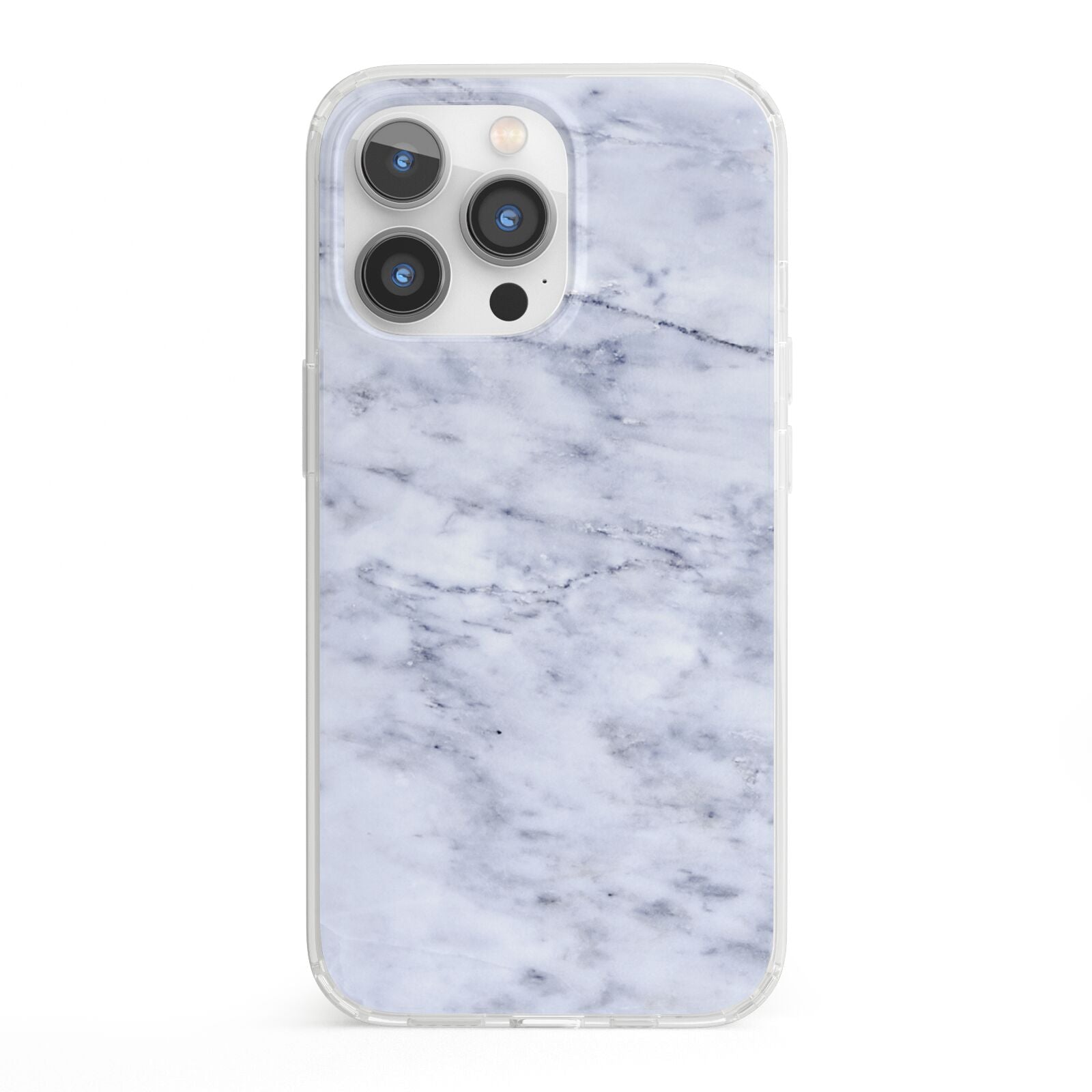 Faux Carrara Marble Print iPhone 13 Pro Clear Bumper Case