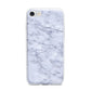 Faux Carrara Marble Print iPhone 7 Bumper Case on Silver iPhone