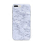 Faux Carrara Marble Print iPhone 7 Plus Bumper Case on Silver iPhone