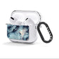 Faux Marble Blue Grey AirPods Clear Case 3rd Gen Side Image