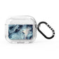 Faux Marble Blue Grey AirPods Glitter Case 3rd Gen