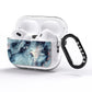 Faux Marble Blue Grey AirPods Pro Glitter Case Side Image