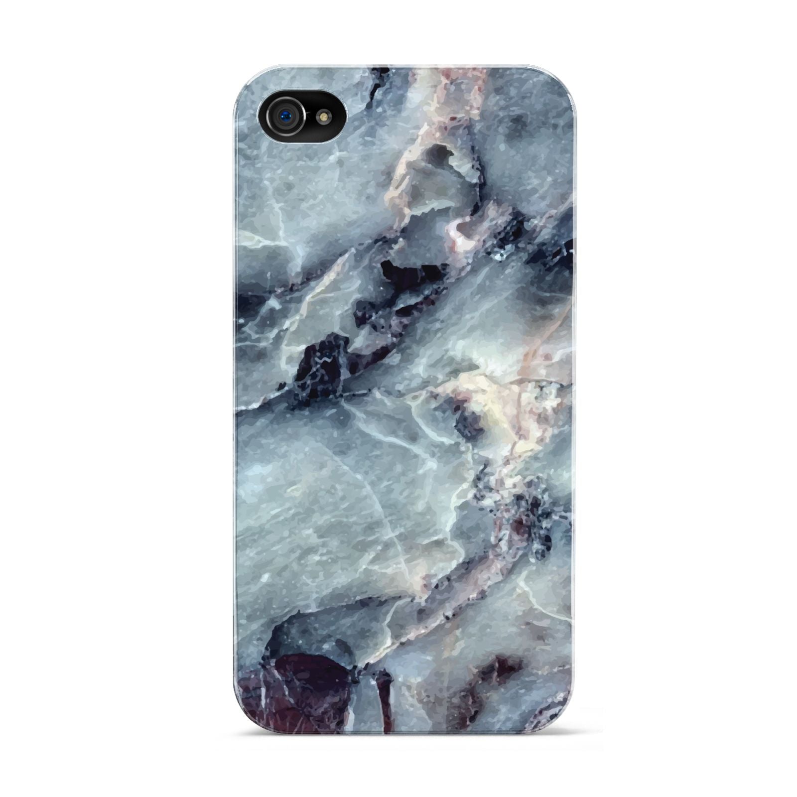 Faux Marble Blue Grey Apple iPhone 4s Case