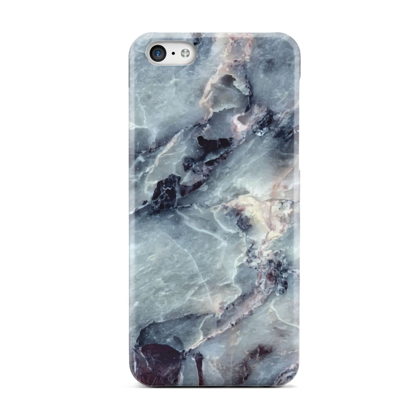 Faux Marble Blue Grey Apple iPhone 5c Case
