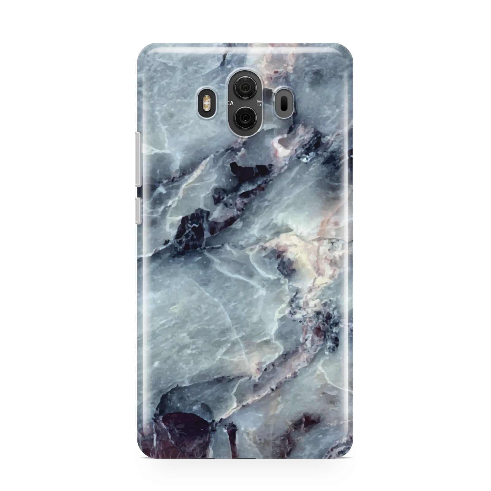 Faux Marble Blue Grey Huawei Mate 10 Protective Phone Case