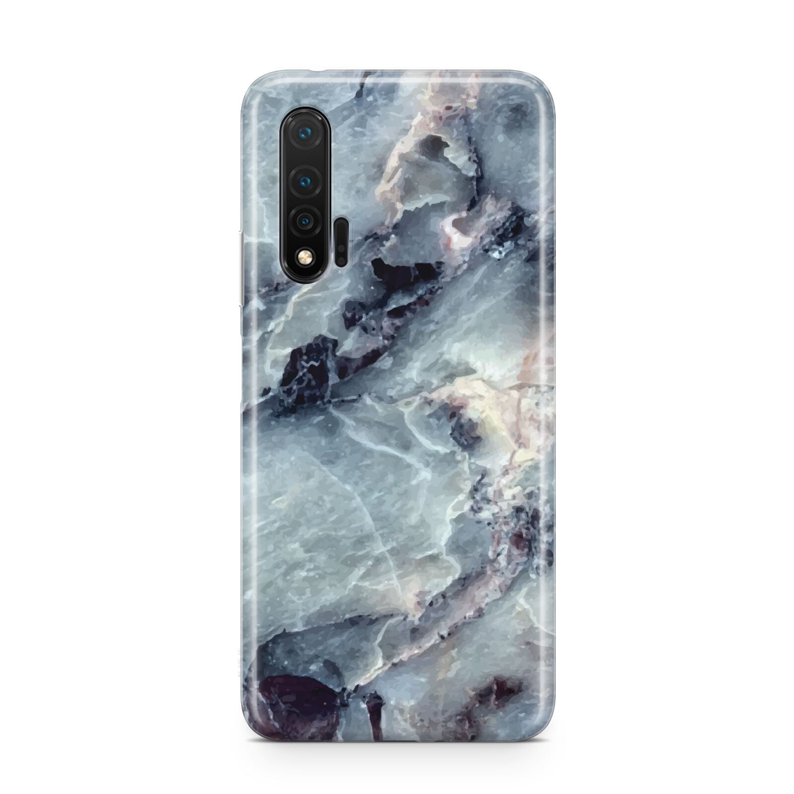 Faux Marble Blue Grey Huawei Nova 6 Phone Case