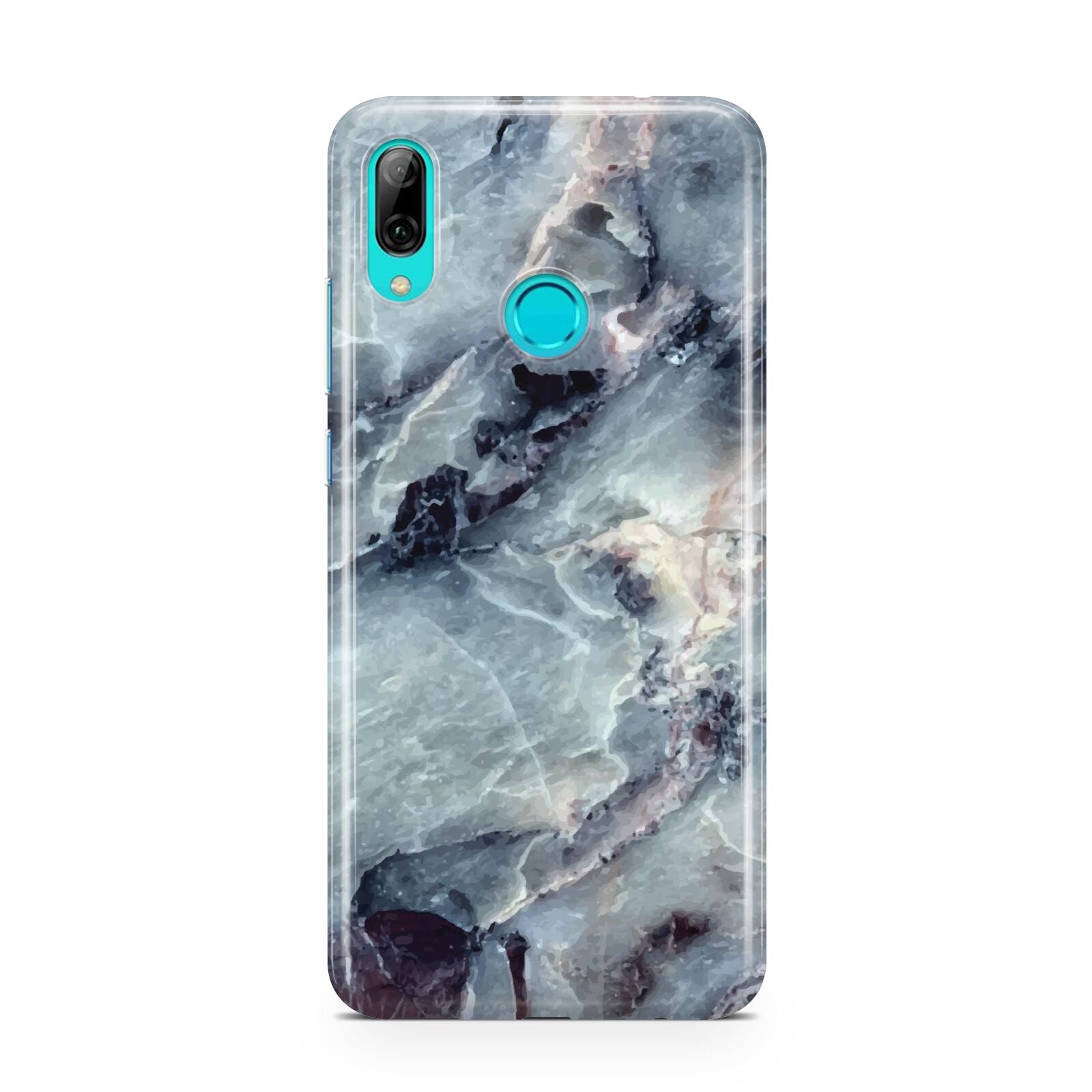Faux Marble Blue Grey Huawei P Smart 2019 Case