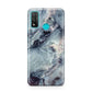 Faux Marble Blue Grey Huawei P Smart 2020