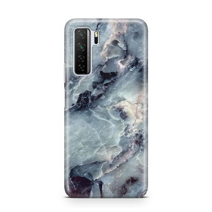Faux Marble Blue Grey Huawei P40 Lite 5G Phone Case