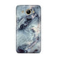 Faux Marble Blue Grey Huawei Y3 2017