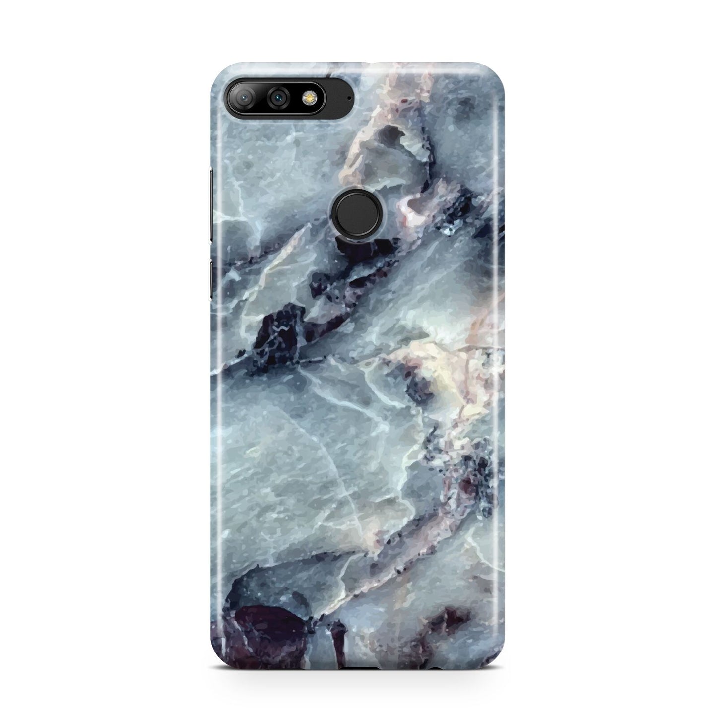 Faux Marble Blue Grey Huawei Y7 2018