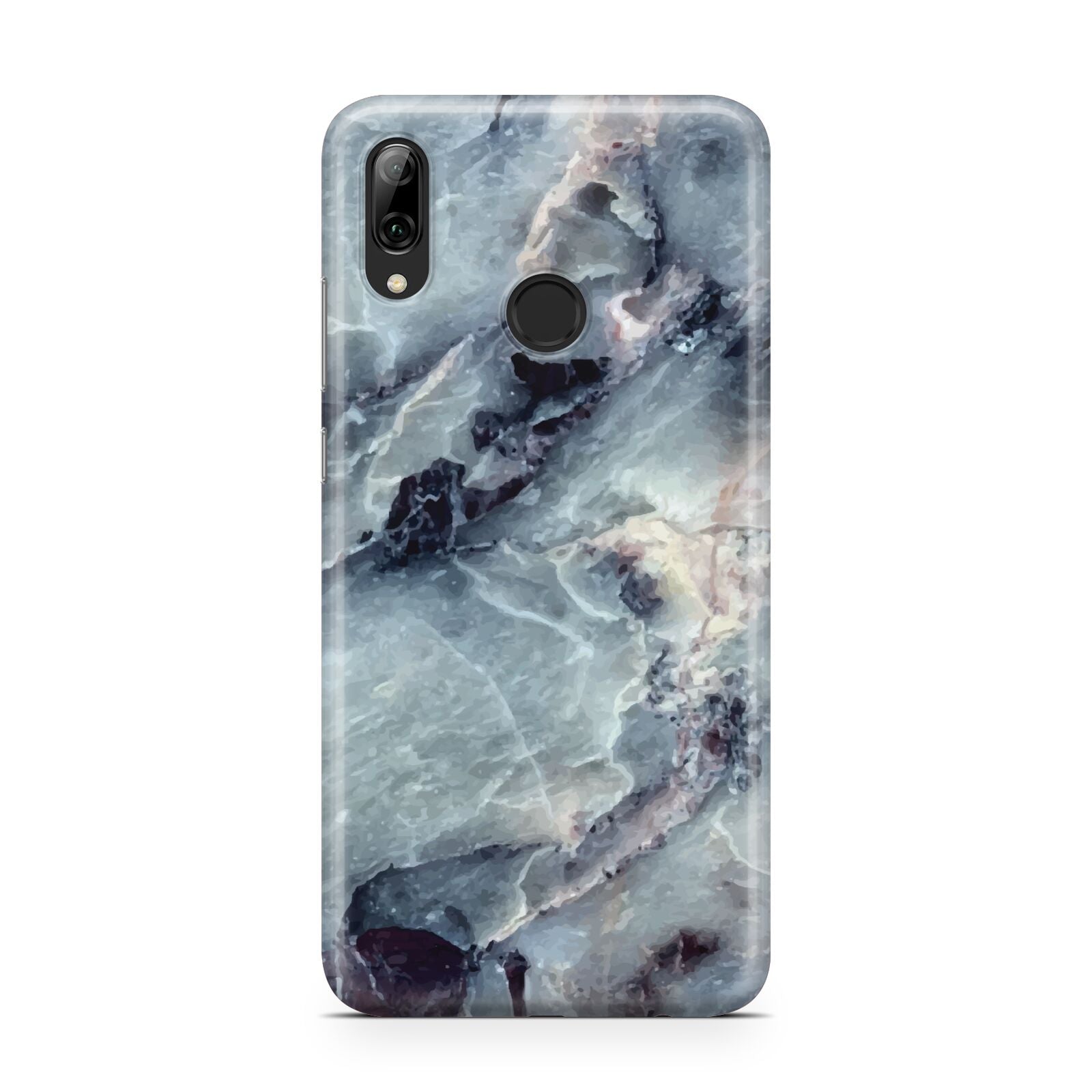 Faux Marble Blue Grey Huawei Y7 2019