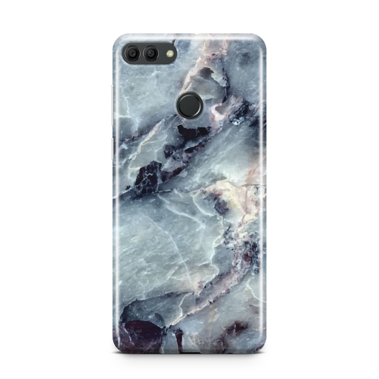 Faux Marble Blue Grey Huawei Y9 2018