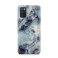Faux Marble Blue Grey Samsung A02s Case