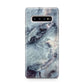 Faux Marble Blue Grey Samsung Galaxy S10 Plus Case