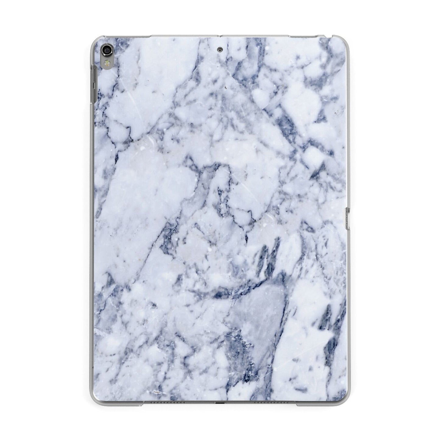 Faux Marble Blue Grey White Apple iPad Grey Case