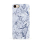 Faux Marble Blue Grey White Apple iPhone 7 8 3D Snap Case